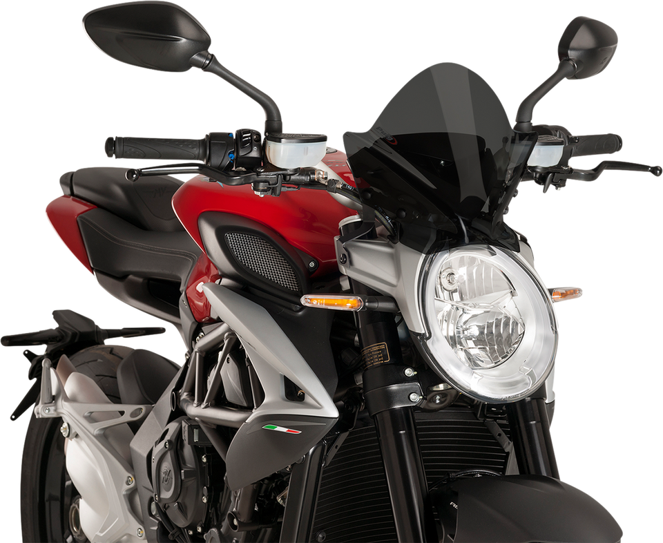 New Generation Windscreen - 10-1/2" - Dark Smoke - Brutale 800 - Lutzka's Garage