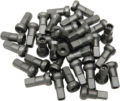 Spoke Nipples - MX1 - Titanium Gray - 9 Gauge - Set