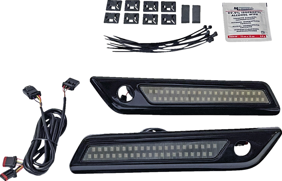 Latch Light - Saddlebag - Dual Color - Smoke - Black - Lutzka's Garage