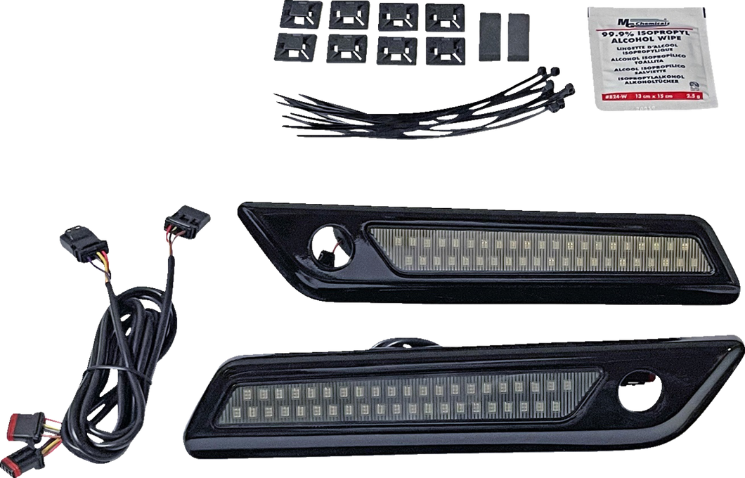 Latch Light - Saddlebag - Dual Color - Smoke - Black - Lutzka's Garage