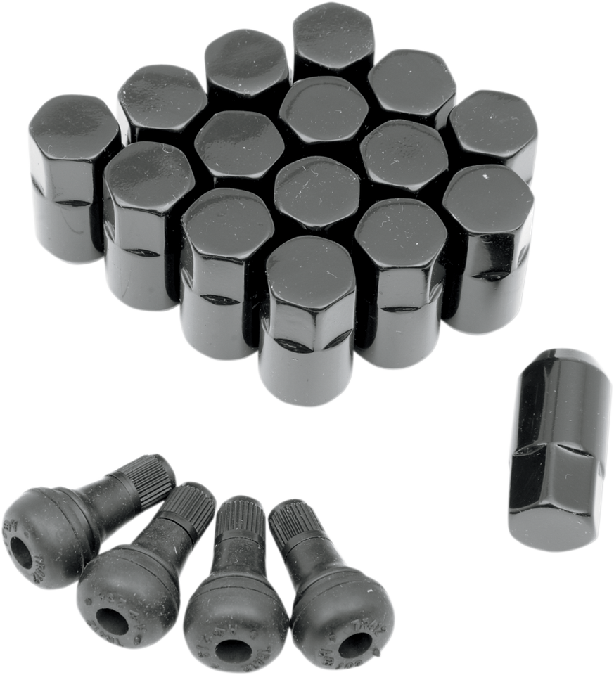 Lug Nut - 3/8"-24 - Black - Tapered - 16 Pack - Lutzka's Garage