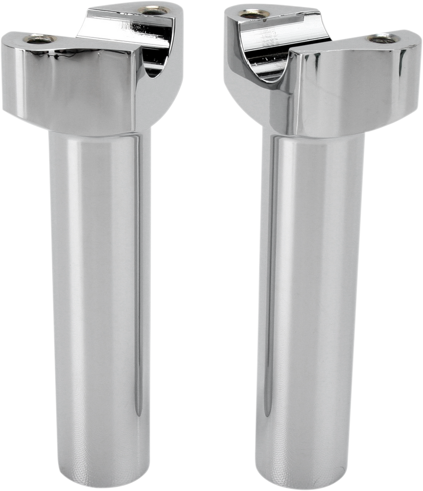 Risers - Straight - 5-1/2" - Chrome - Lutzka's Garage