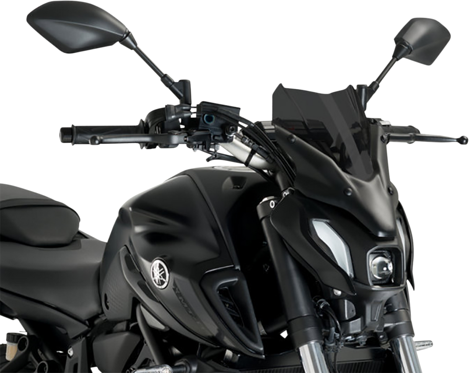 New Generation Windscreen - 12-1/2" - Dark Smoke - MT-07 - Lutzka's Garage