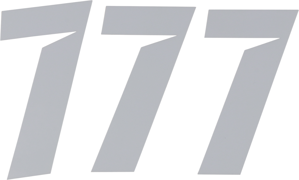 Slash Number Plate - #7 - White - 7" - Lutzka's Garage