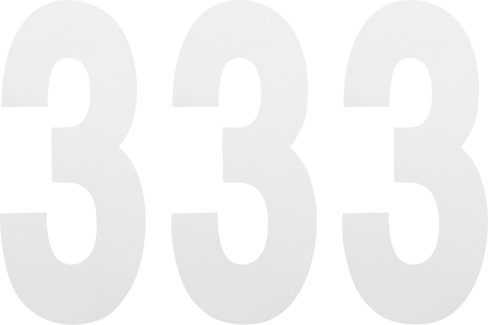 FX Number 3 - White - 8" - Lutzka's Garage