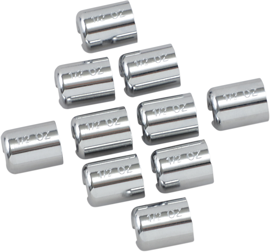 Wheel Weights - Crimp On - 1/2 oz - 10 Pack