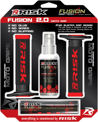 Grips - Fusion 2.0 - Red - Lutzka's Garage