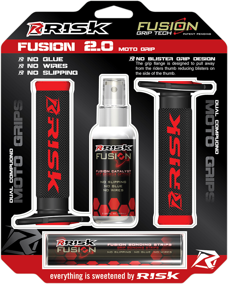 Grips - Fusion 2.0 - Red - Lutzka's Garage