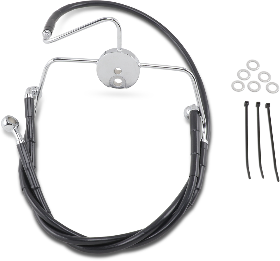 Brake Line - Front - Black - +4" - Lutzka's Garage