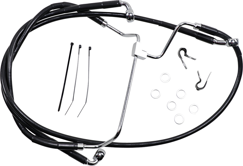 Brake Line - Front - Black - +10" - Lutzka's Garage