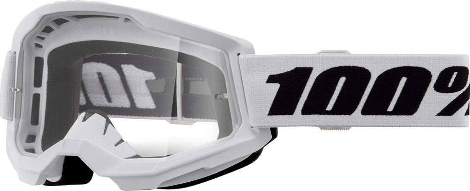 Strata 2 Junior Goggle - White - Clear - Lutzka's Garage