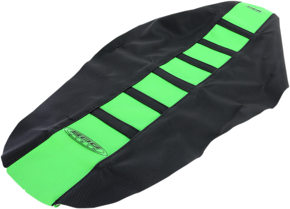 6-Ribbed Seat Cover - Black Ribs/Green Top/Black Sides