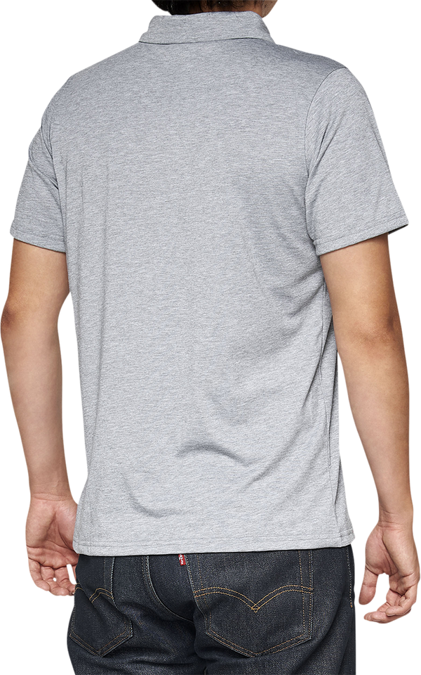 Corpo Polo Shirt - Heather Gray/White - Small - Lutzka's Garage