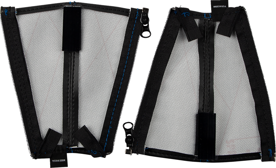 Seat Belt Covers - Black w/ Blue Stitching
