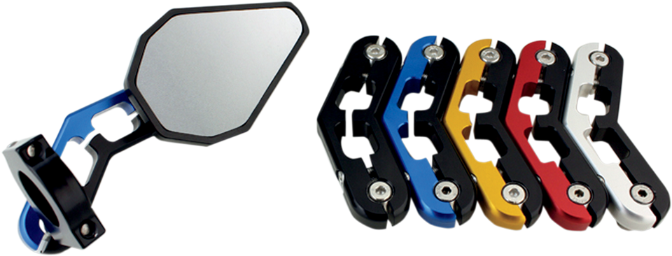 D-Axis Bar-End Mirror - Blue - Lutzka's Garage