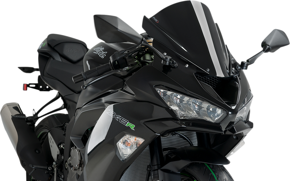 Race Windscreen - 13-3/4" - Black - ZX-6R - Lutzka's Garage