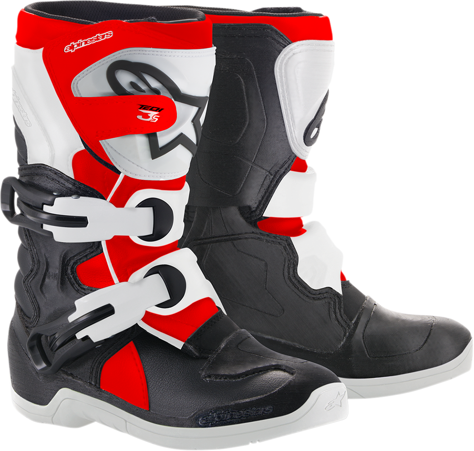 Youth Tech 3S Boots - Black/White/Red - US 1 - Lutzka's Garage