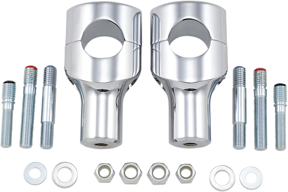 Risers - Big Buffalo - 3" - Chrome - Lutzka's Garage