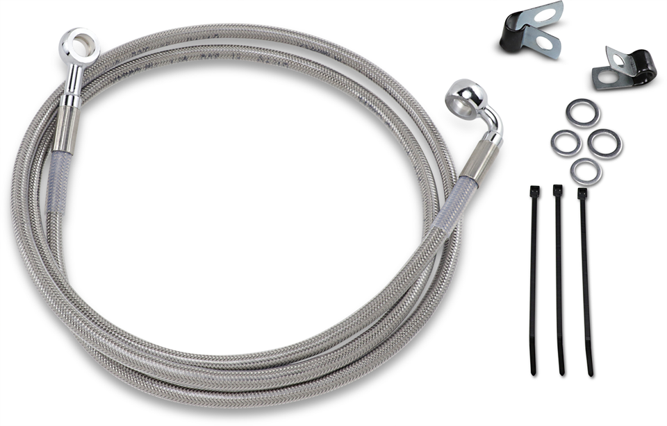 Brake Line - Front - +10" - Stainless Steel - Lutzka's Garage