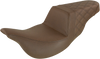 Step-Up Seat - Extended Reach - Rear Lattice Stitch - Brown - 08-23 FL - Lutzka's Garage