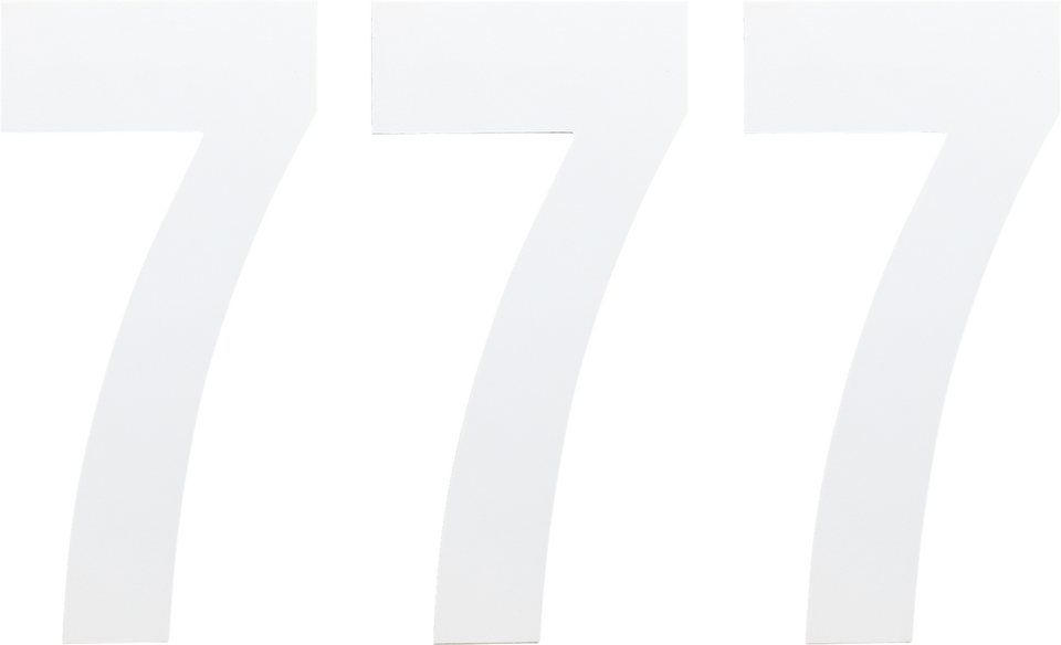 FX Number 7 - White - 6" - Lutzka's Garage