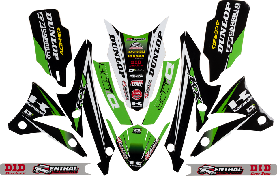 Graphics and Trim Kit - Team Green - Kawasaki