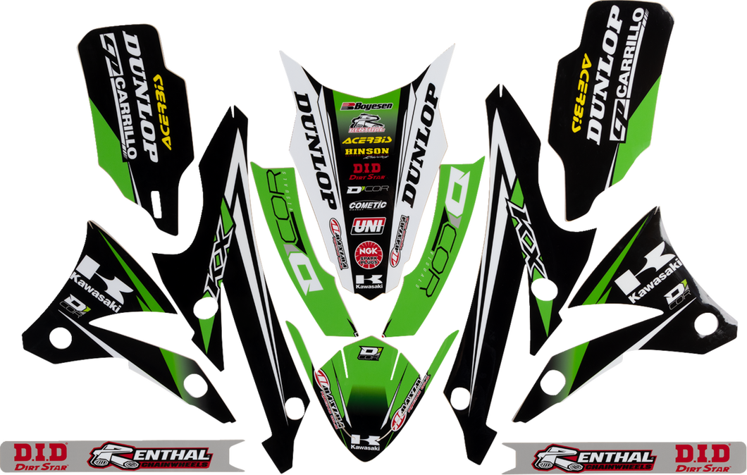 Graphics and Trim Kit - Team Green - Kawasaki