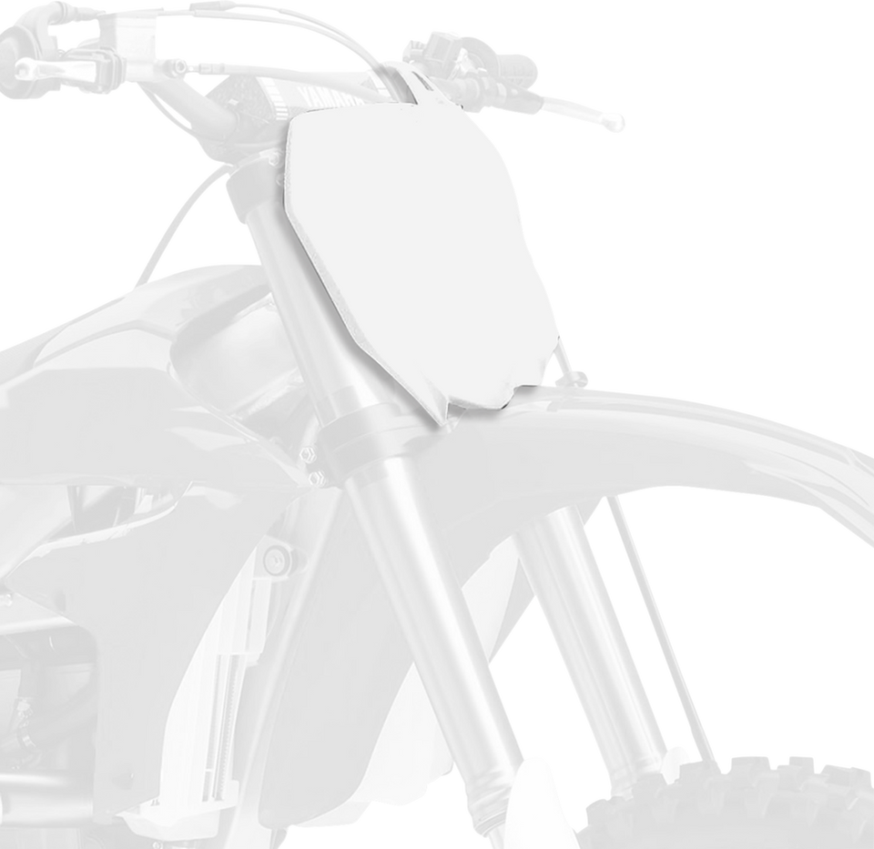 Number Plate - OEM White - Yamaha