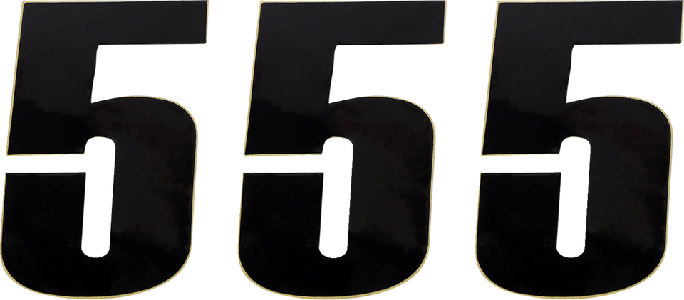 Race Number 5 - Black - 4.5" - Lutzka's Garage