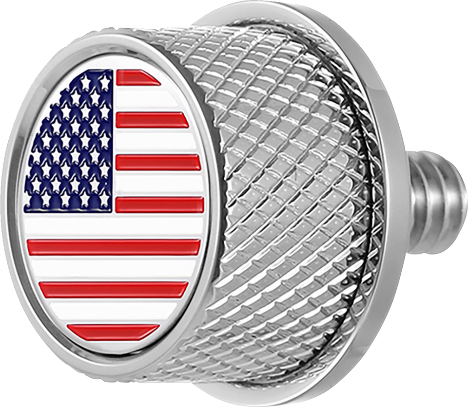 Seat Mounting Knob - Stainless Steel - American Flag - Lutzka's Garage