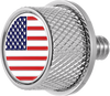 Seat Mounting Knob - Stainless Steel - American Flag - Lutzka's Garage