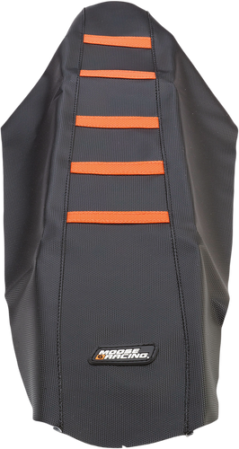 Ribbed Seat Cover - Black Cover/Orange Ribs - KTM