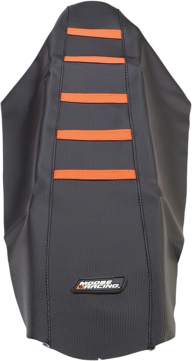 Ribbed Seat Cover - Black Cover/Orange Ribs - KTM