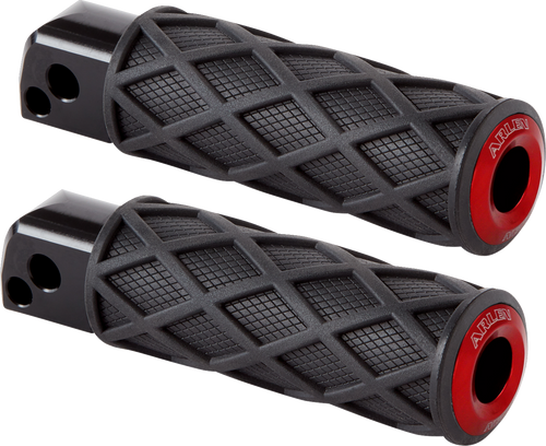 Diamond Foot Pegs - Passenger - Red - Lutzka's Garage