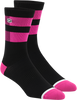 Flow Socks - Black/Fluorescent Pink - Large/XL - Lutzka's Garage