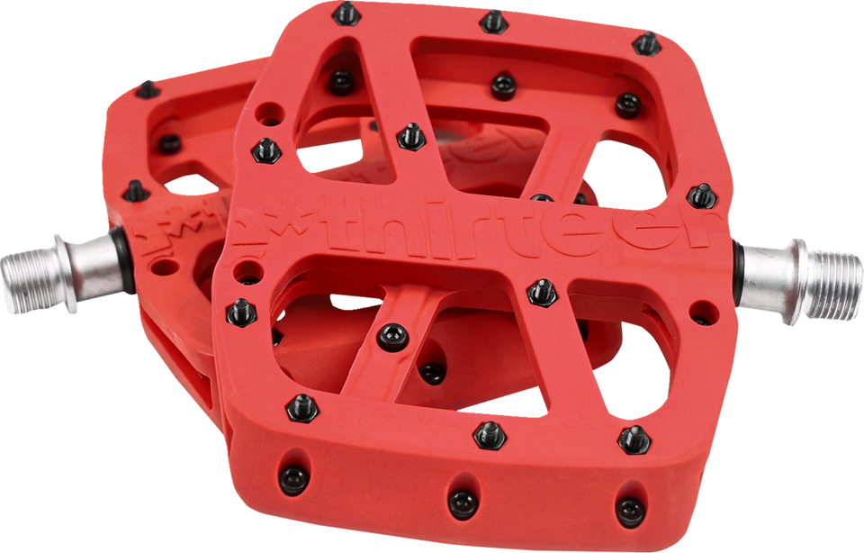 Base Pedals - Flat - Red - Lutzka's Garage
