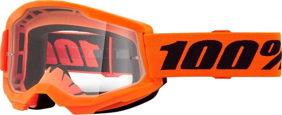 Strata 2 Goggle - Neon Orange - Clear - Lutzka's Garage