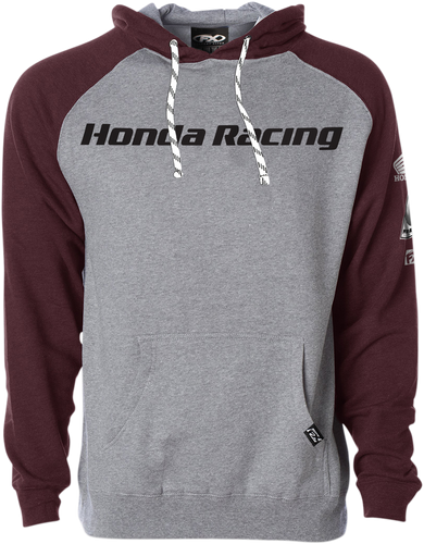 Honda Racing Hoodie - Heather/Burgundy - Medium - Lutzka's Garage
