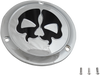 Split Skull Derby Cover - Chrome - 3-Hole - Lutzka's Garage