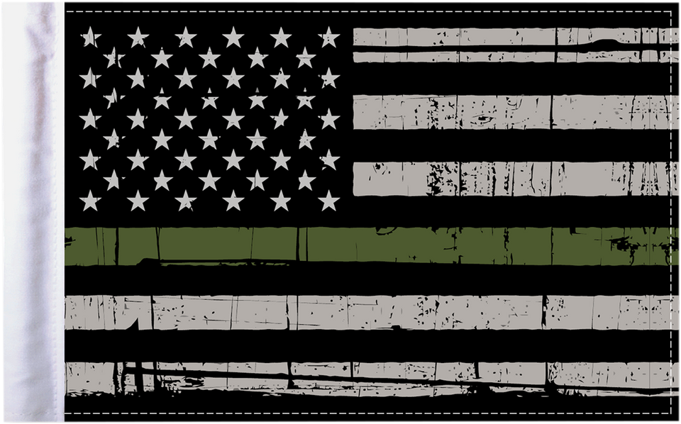 Grunge U.S.A. Flag - Green - 6" x 9" - Lutzka's Garage