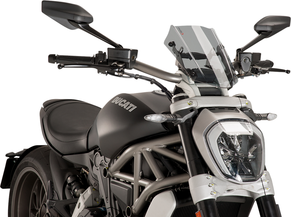 New Generation Windscreen - 11-5/8" - Light Smoke - Diavel - Lutzka's Garage
