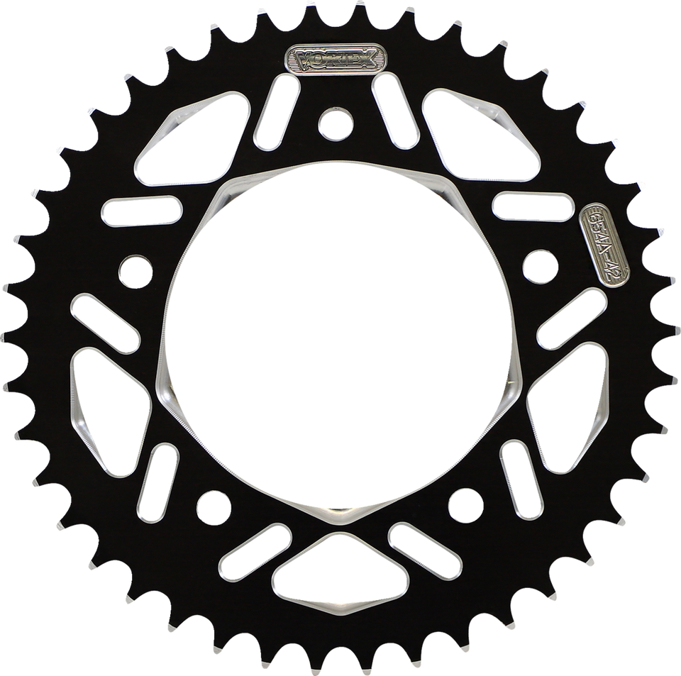 Aluminum Sprocket - Black - Rear - 42 Tooth - Lutzka's Garage