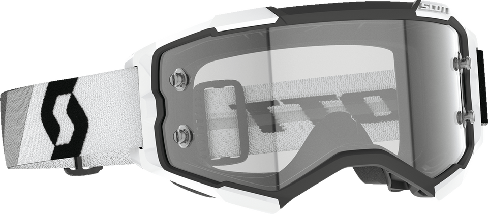 Fury Goggle - Premium Black/White - Clear - Lutzka's Garage