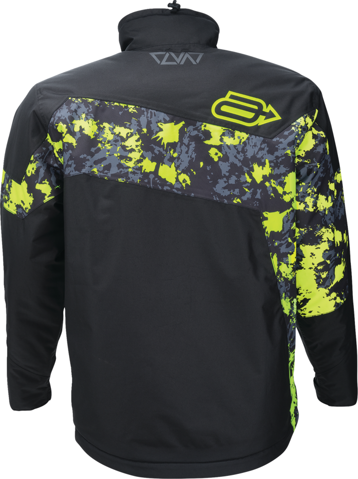 Pivot 7 Jacket - Camo Black/Hi-Vis - Large - Lutzka's Garage