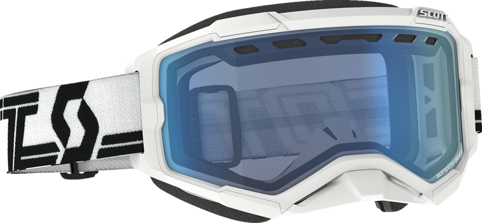 Fury Snow Goggles - White/Black - Blue - Lutzka's Garage