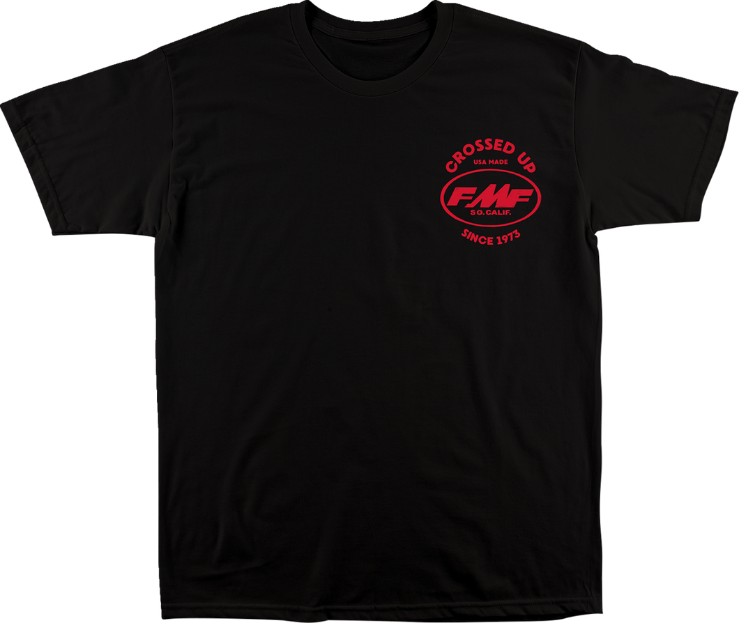 Crossed Up T-Shirt - Black - Medium - Lutzka's Garage