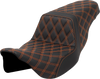 Step-Up Seat - Lattice Stitch - Orange Stitch - FLH/FLT 08-23