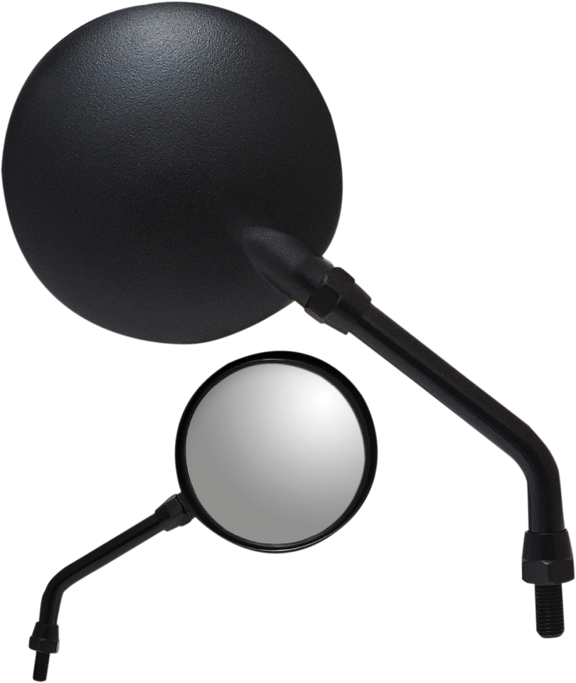 Mirror - Side View - Round - Black - Lutzka's Garage