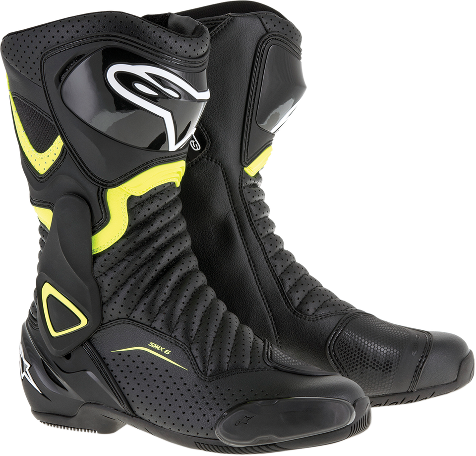 SMX-6 v2 Vented Boots - Black/Yellow - US 13.5 / EU 49 - Lutzka's Garage