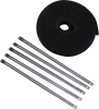 Lava Rock Exhaust Wrap Kit - Metallic Black - 1" x 50
